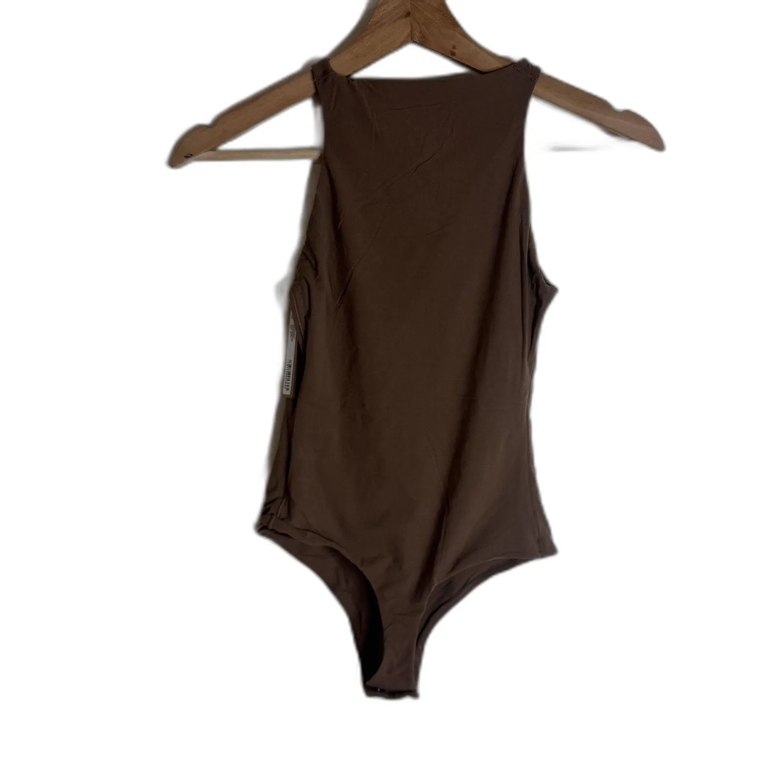 Skims Bodysuit Womens XS Brown Fits Everybody High Neck Snap Crotch Stretch - Image 4