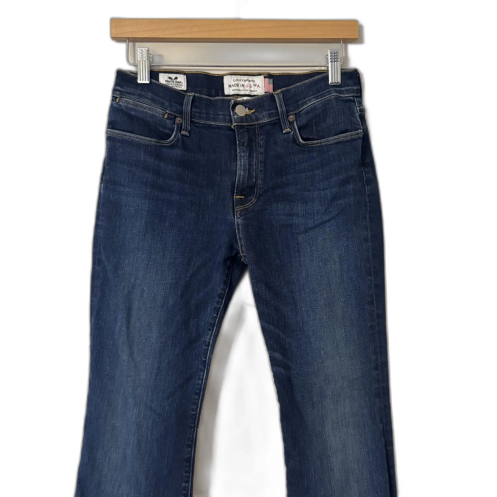 Lucky Brand Charlotte Kick Flare Jeans Womens 2 Blue Mid Rise Stretch Made USA - Image 2