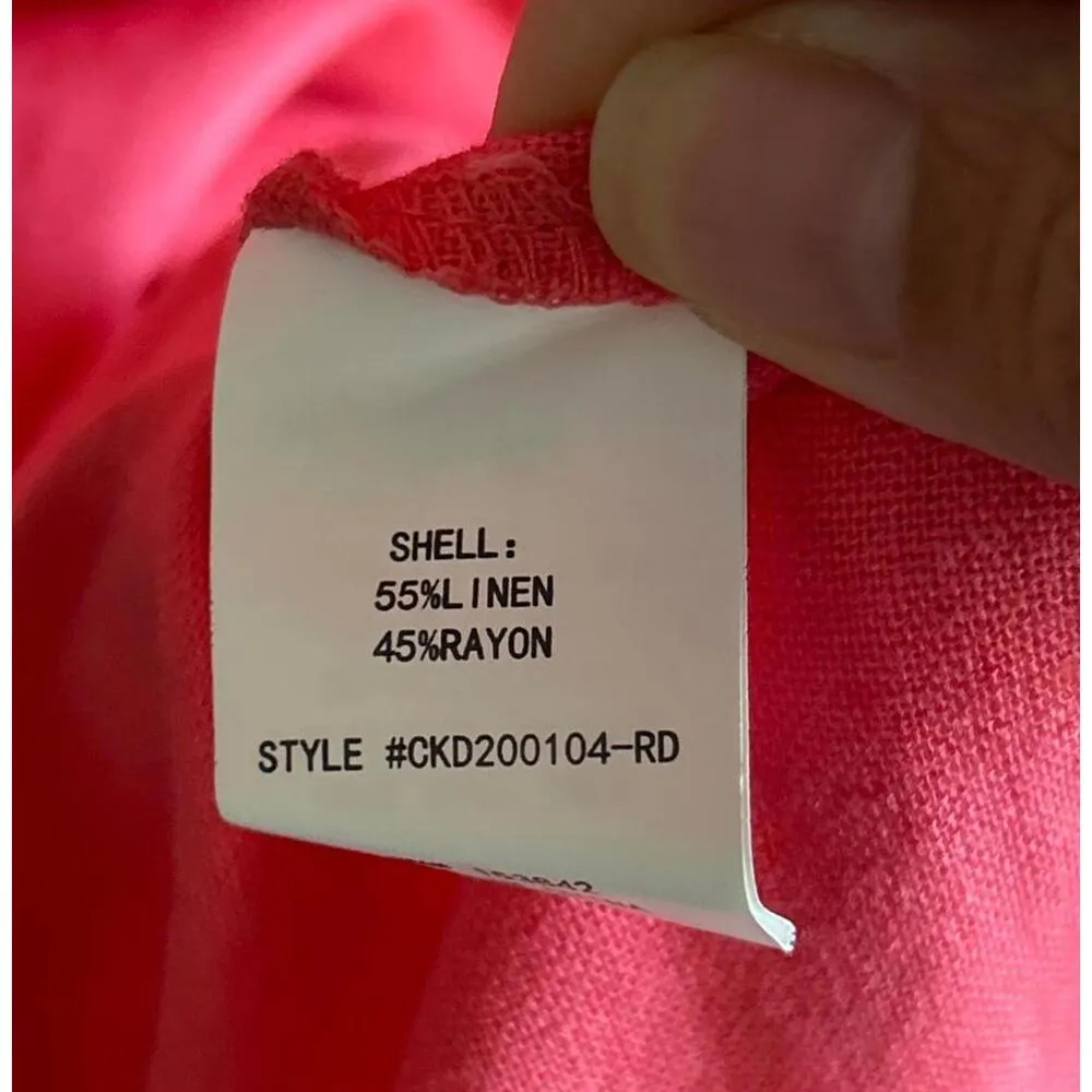 Melloday Womens Linen Shirt Dress Sz Small Bohochic - Image 6