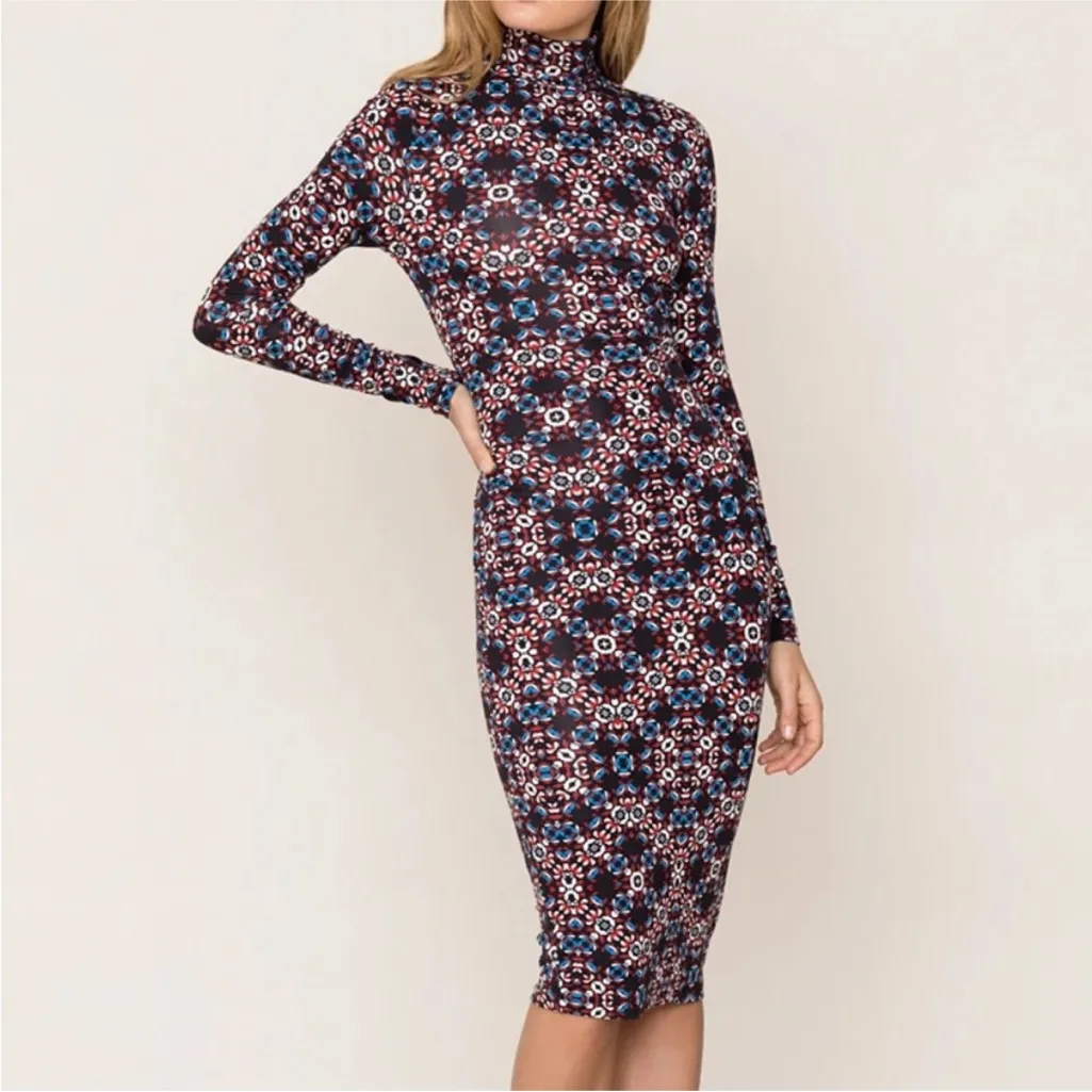 Anthropologie Kenny Mock-Neck Dress by Yumi Kim /Deja Vu Jersey Dress Size XS - Image 2