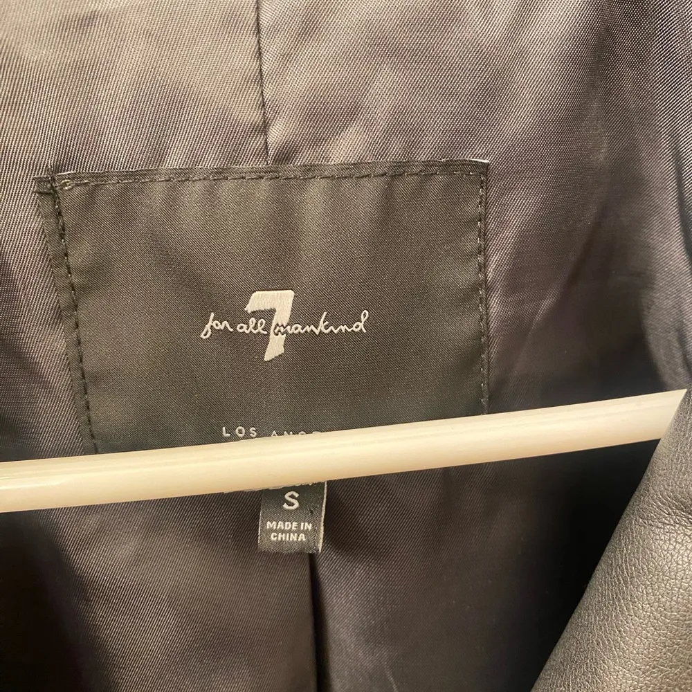 Black Faux Leather Jacket - Image 4