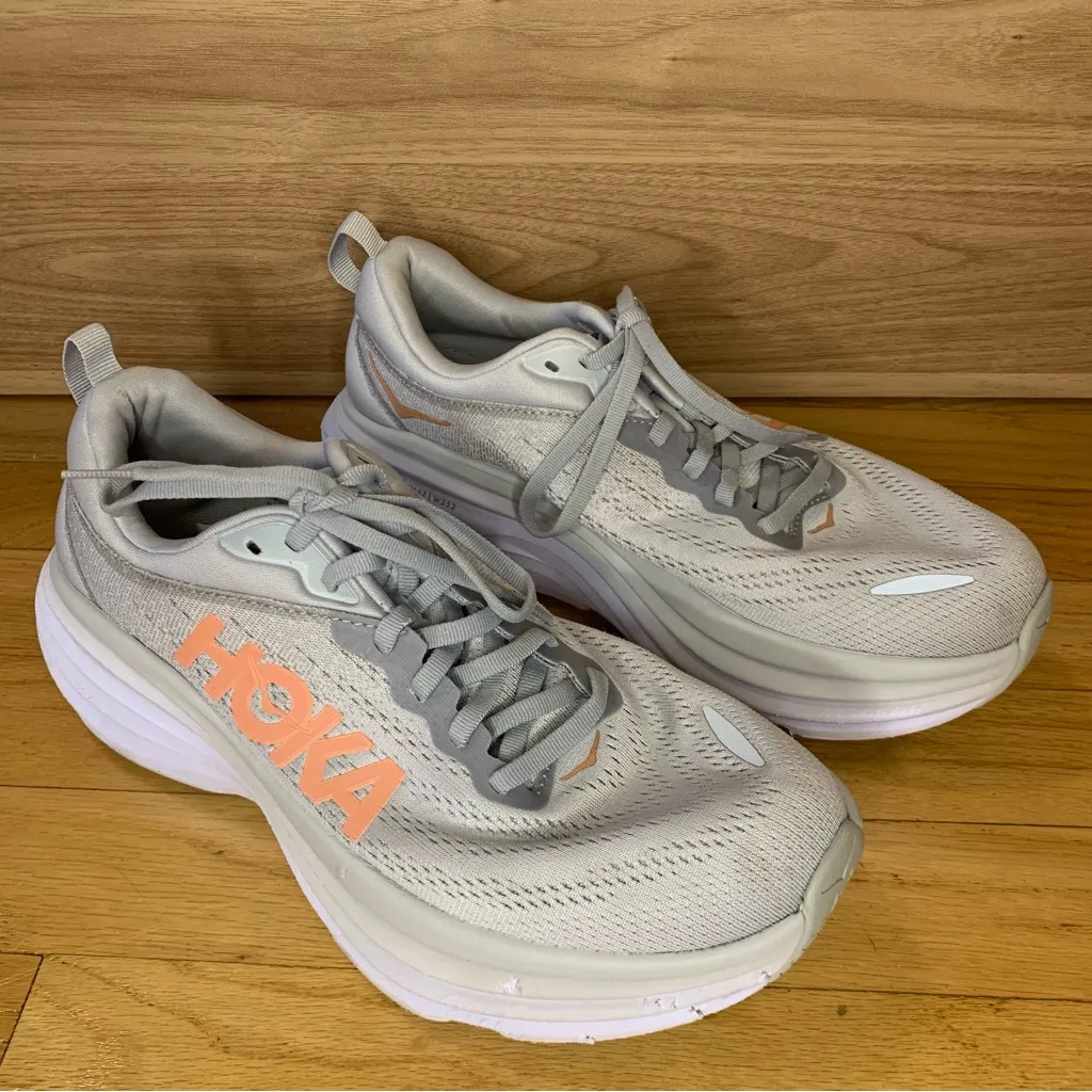 Hoka Bondi 8 Women's Sneakers in Gray - Image 2
