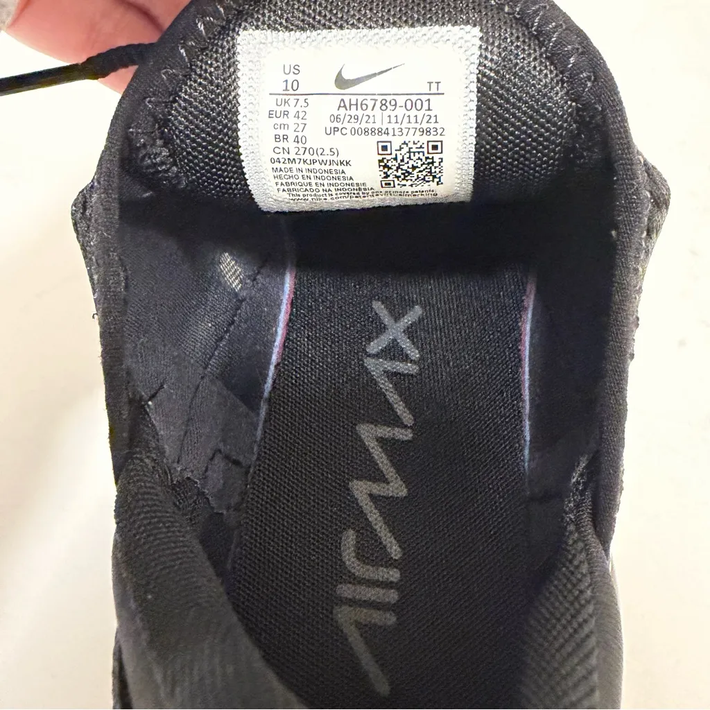 Nike Air Max 270 Women's Black/White Athletic Lifestyle Shoes AH6789 - Image 8