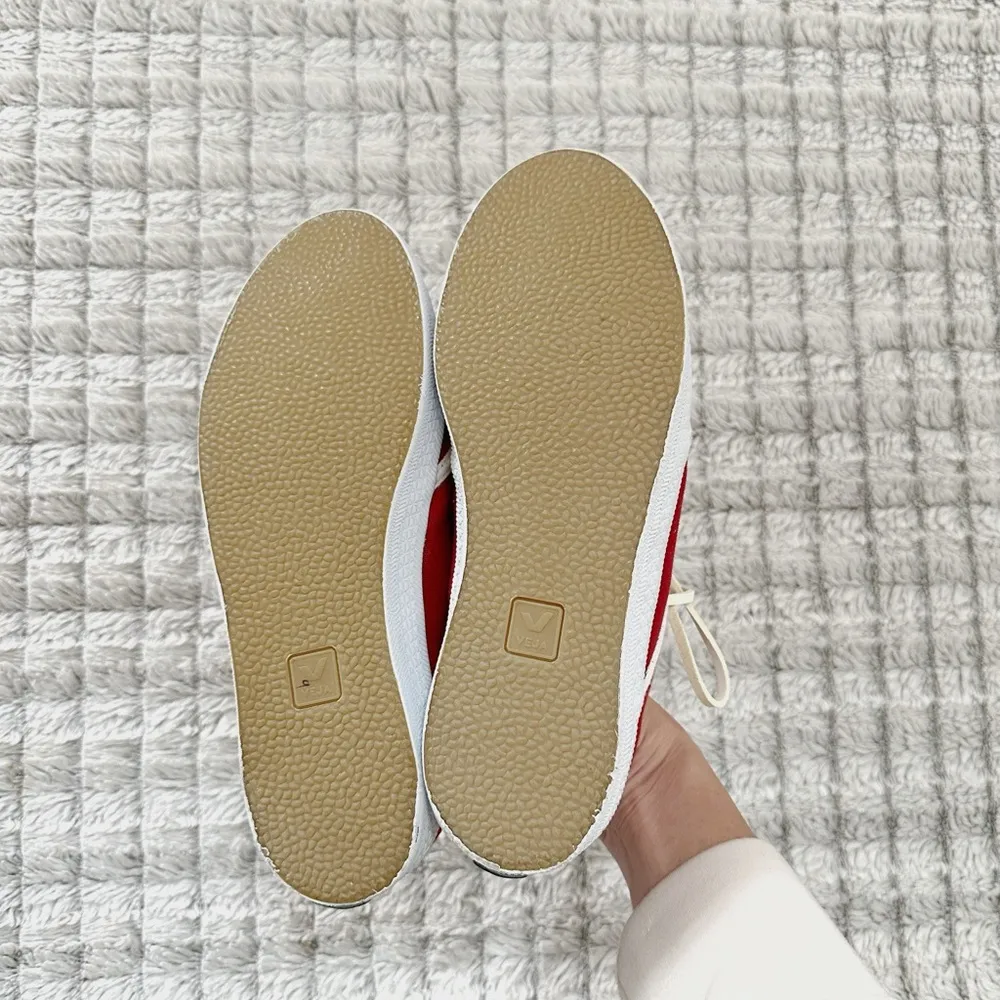 Veja Mediterranee Red Canvas Sneakers - Image 5