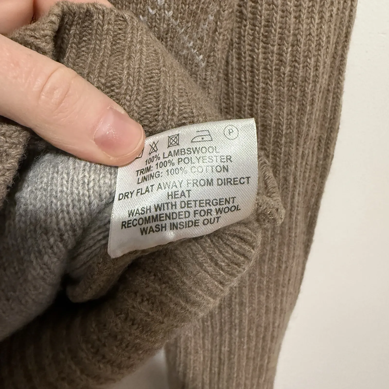 Barbour Lambswool Juno Mocha Brown Sweater Size 10 - Image 6