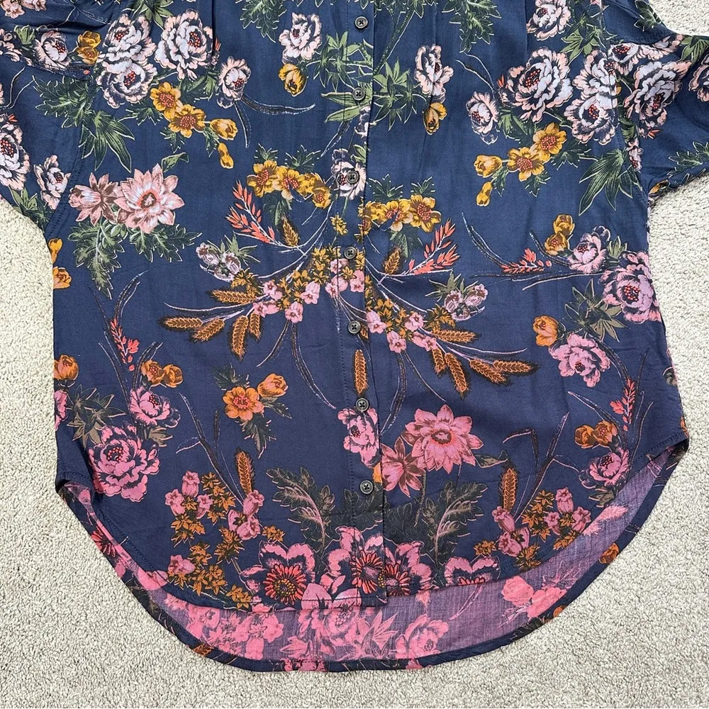 Pilcro and The Letterpress Evika Button Down Shirt Top Longsleeve Multicolored S - Image 5