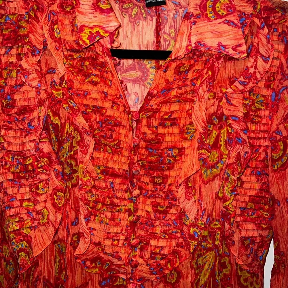 ETCETERA 100%silk blouse button down - Image 3