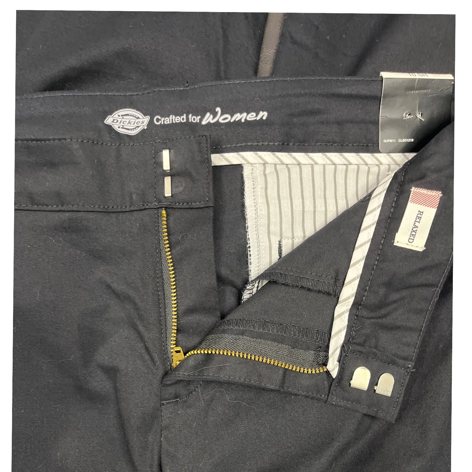 Dickies Womens Black Relaxed Fit Straight Leg Work Pants Size 10 Short NWT - Image 5