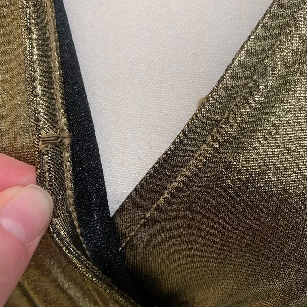 Michael Kors | gold metallic long sleeve dress - Image 7