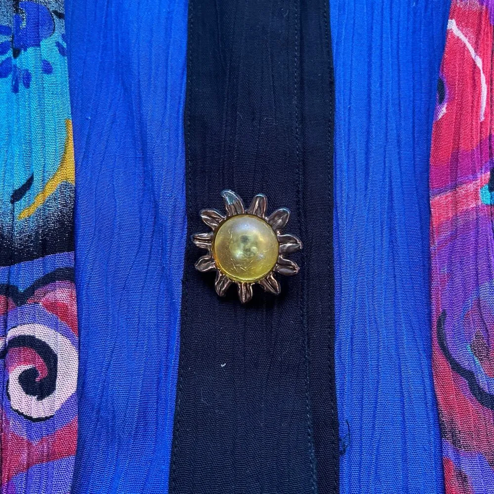 Carole Little Petites Women's Vintage Art To Wear Colorful Jacket Size 6 - Image 6