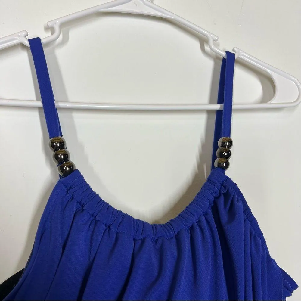 $162 Magicsuit by Miraclesuit Lisa One Piece Swimsuit Size US 8 Blue - Image 5