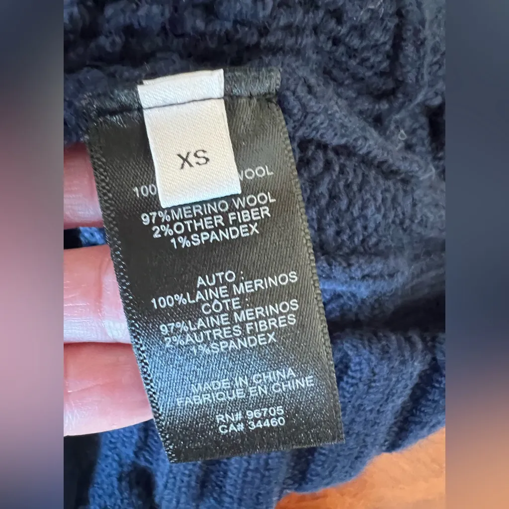 Rebecca Taylor Marino Chainette Pullover Chunky Cable Knit Sweater Size XS - Image 10