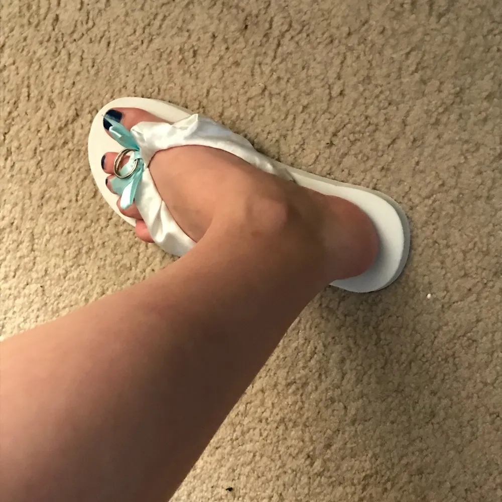 Just married ring ribbon flip flops Size undefined - Image 4