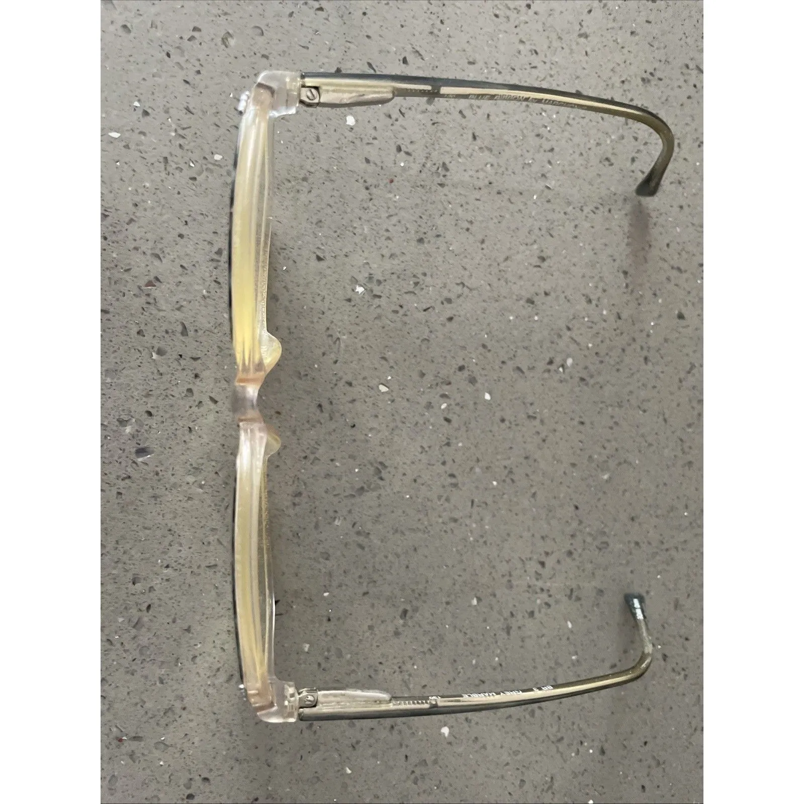 Marchon Blue Ribbon Eyeglasses Frames ONLY 53 14 130 Grey Marble Full rim Vtg - Image 2