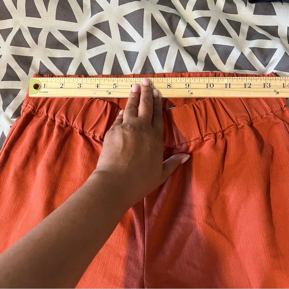 Soft Surroundings Orange Metro Denim Pull On Snap Ankle Jeggings Leggings Size S - Image 11