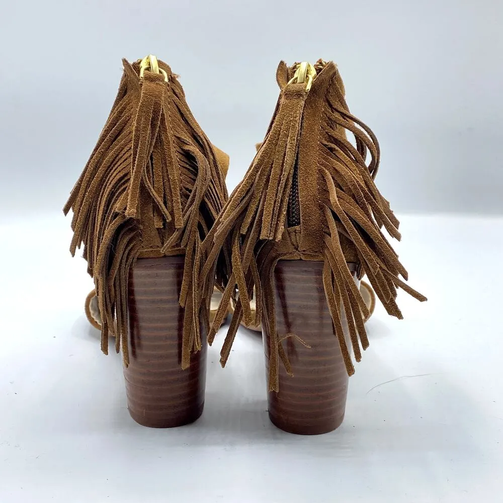 ANTHROPOLOGIE Seychelles & Coreylynn Calter Hello Lovely Brown Suede Sandals - Image 3