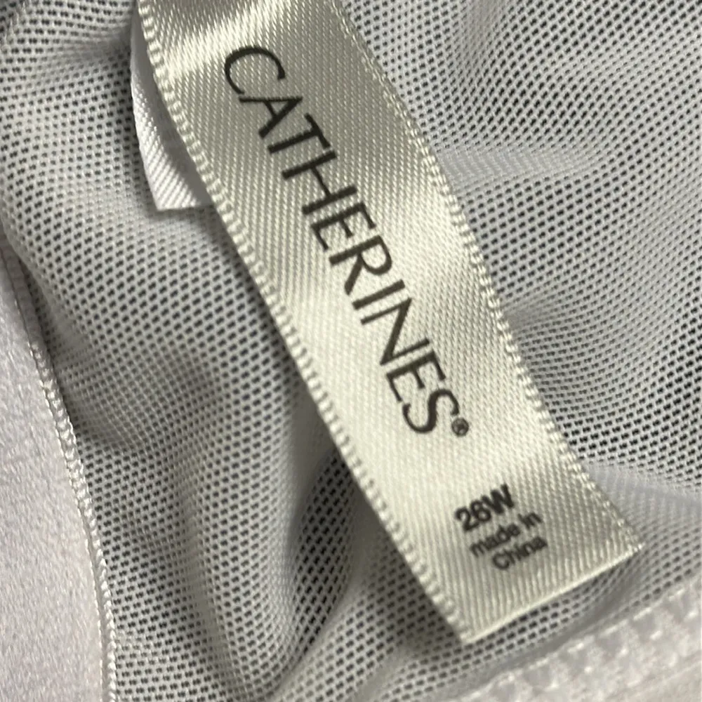 Catherines Swimsuit Tankini Top Black White Yellow Geometric Print Plus Size 26W - Image 8