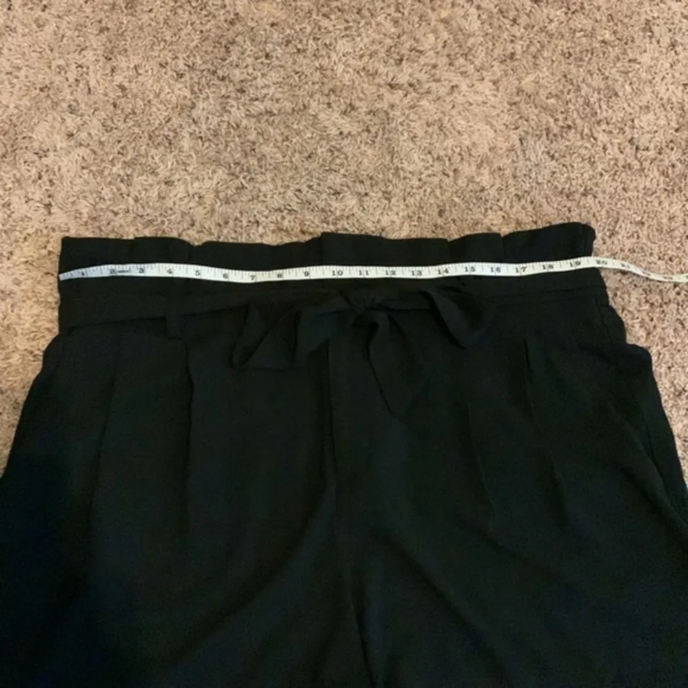 A New Day Black Paperbag Waist Shorts with Waist Tie and Pockets​ - Image 92