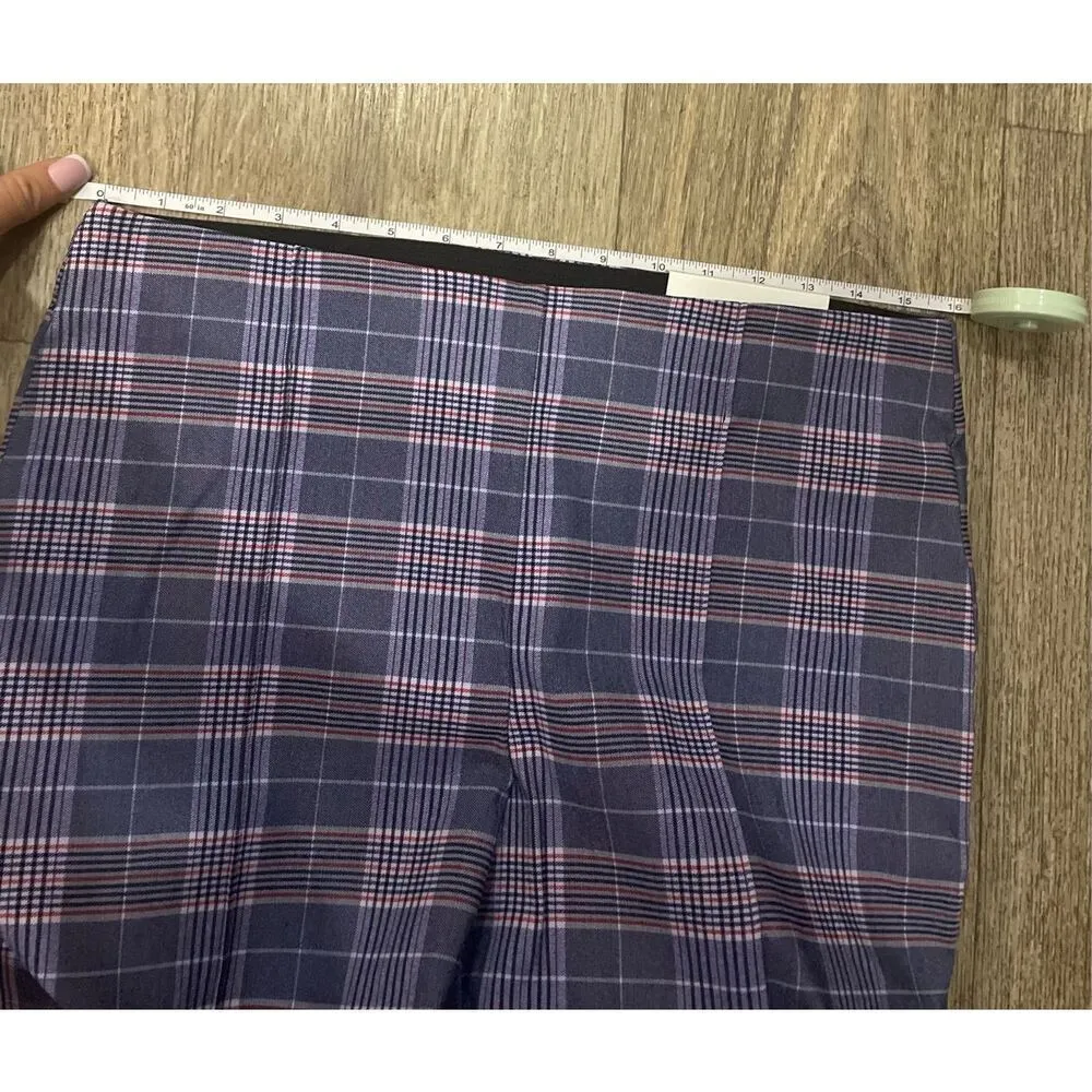 Est. 1946 Cato Blue Plaid Cropped Pants New 10 Contemporary Mid Rise - Image 5