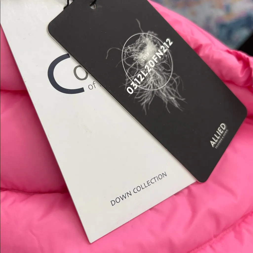 Cotes of London St. Ives Down Vest Bubblegum Pink NEW embroidered logo - Image 8