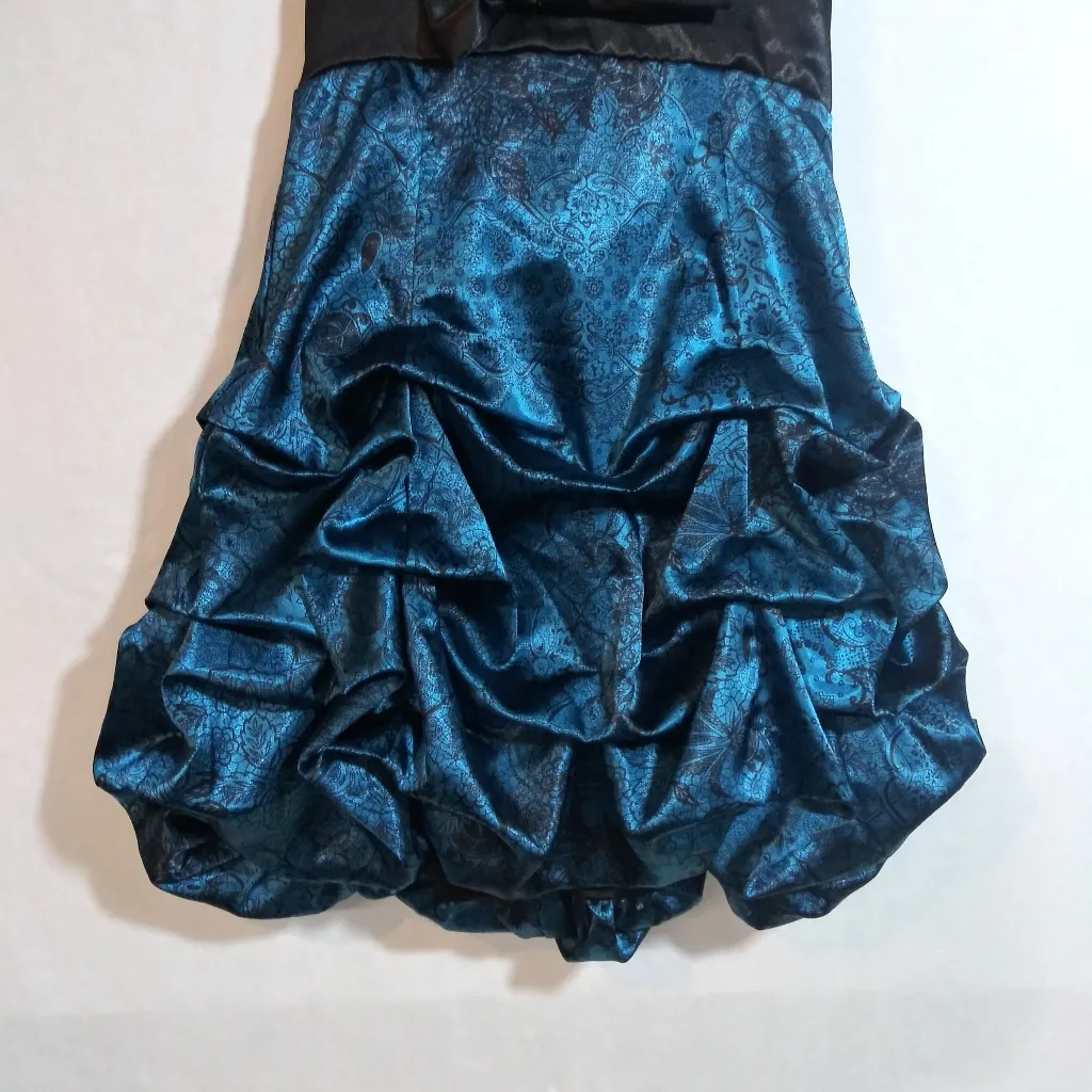 Ruby Rox Dress Teal Strapless Bubble Hem Dress Hoco Prom Juniors  Size 7 - Image 3
