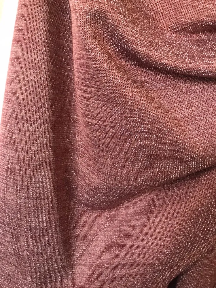 Mauve Sparkling Slit Dress Pink - Image 5