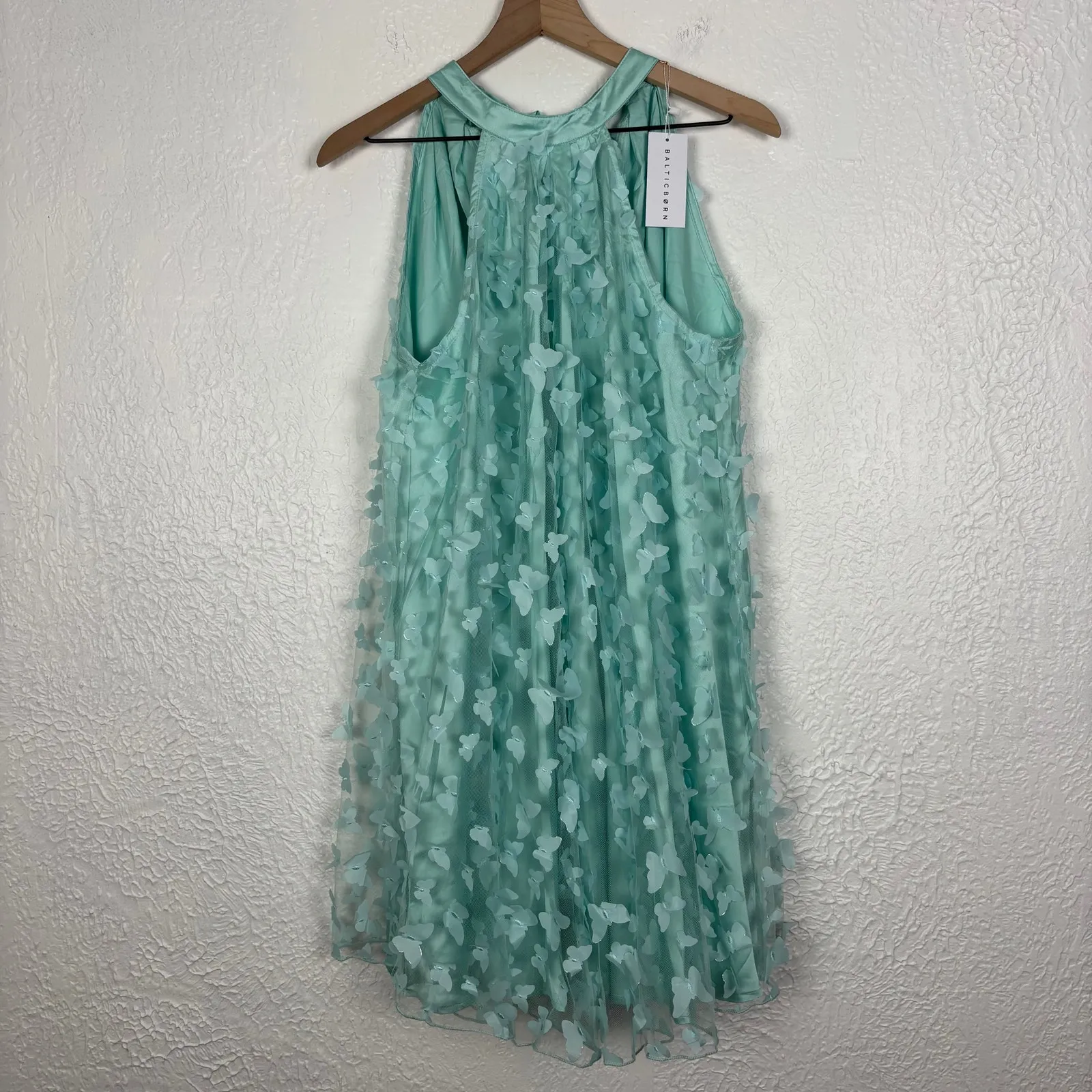 In Loom Balticborn Tulle 3D Butterfly Halter Dress Fairycore Whimsical Medium - Image 3