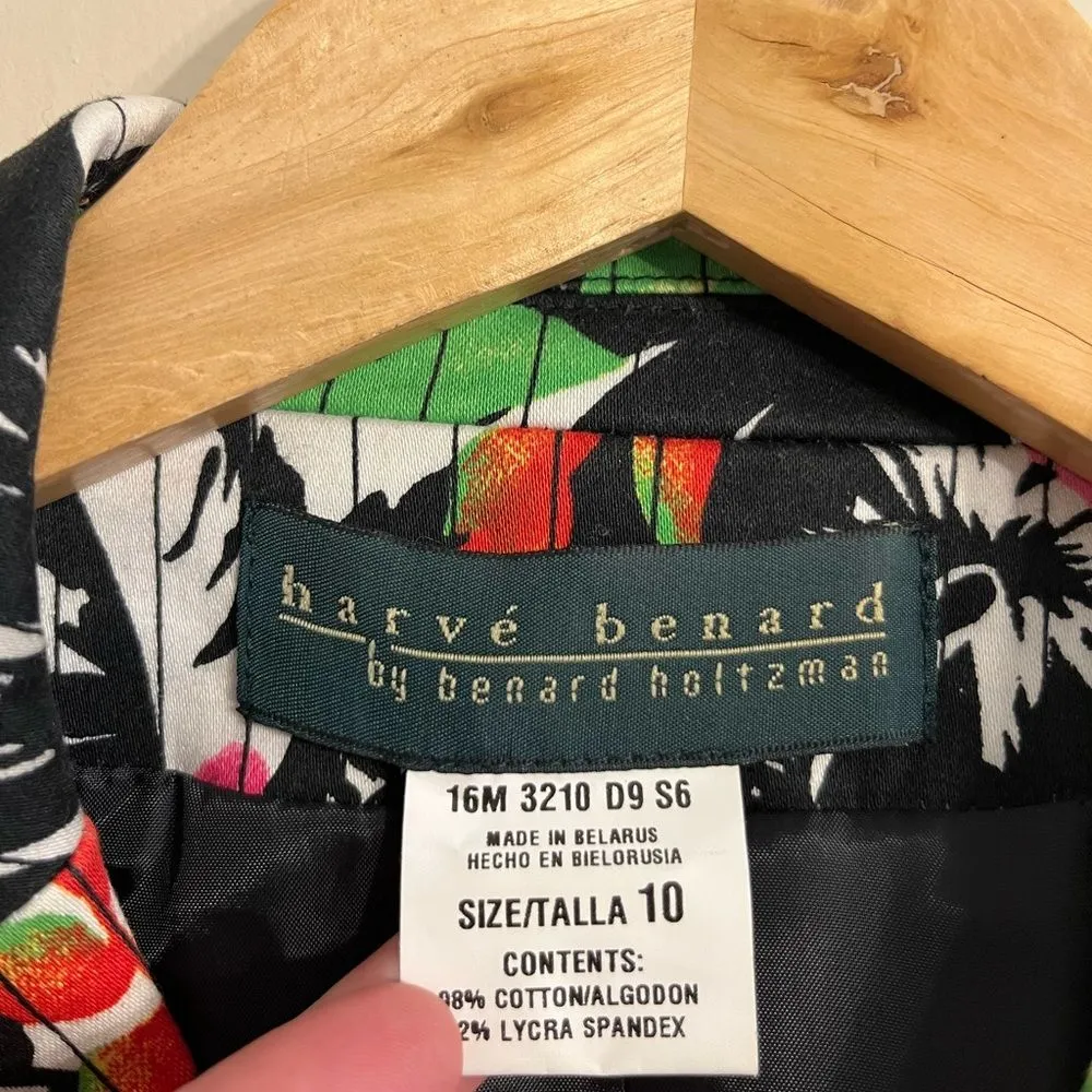 VINTAGE 90's bold floral tropical Hawaiian office chic retro resort wear jacket Pink Size 10 - Image 3