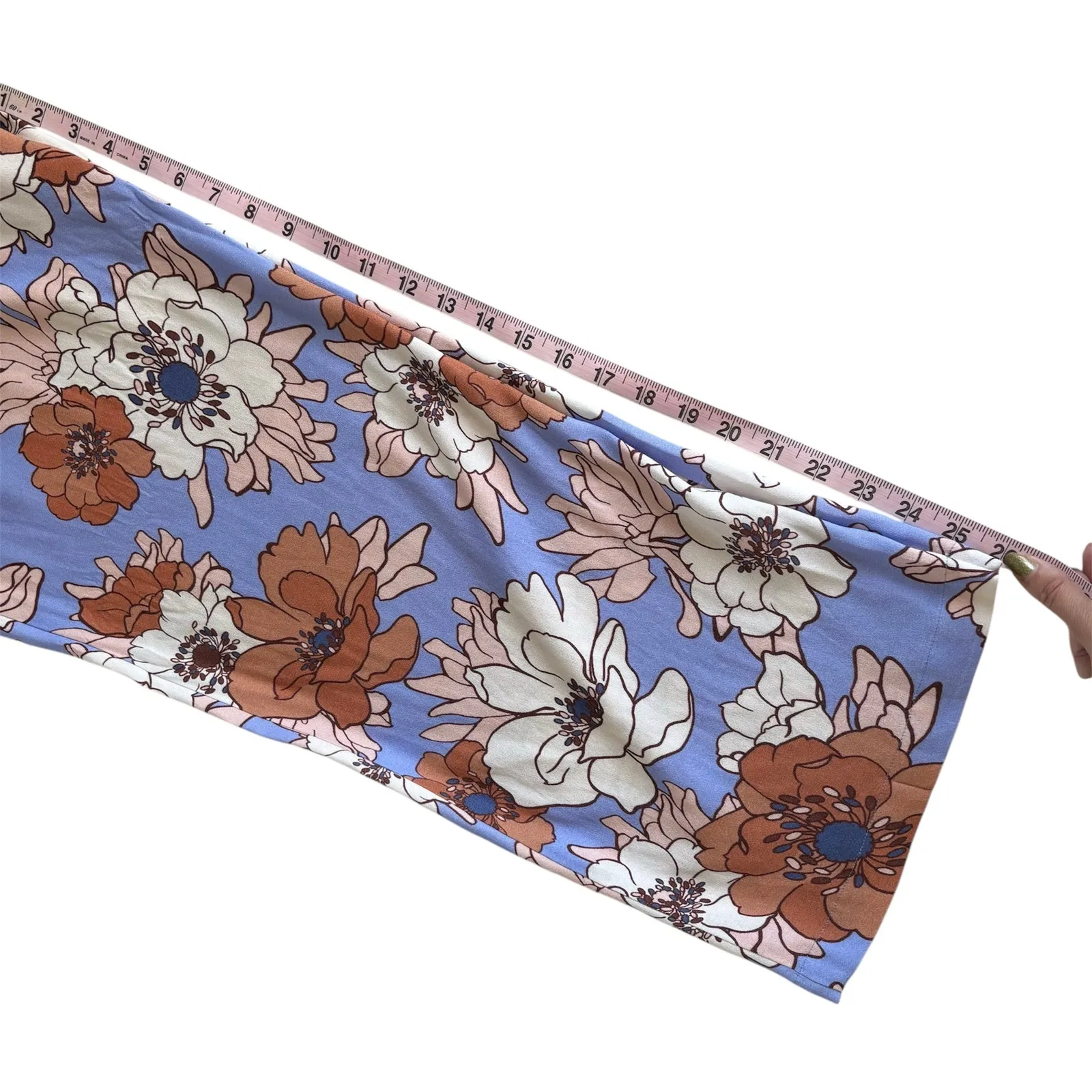 Aritzia Wilfred Overture Pants Purple Floral Print Pull On Stretch Waist Trouser - Image 8