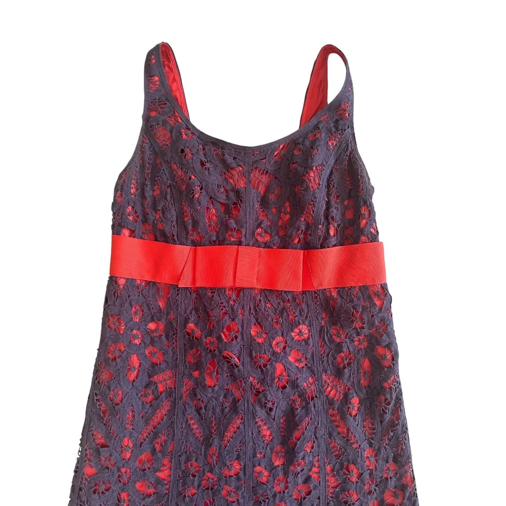 BETSEY JOHNSON Vintage Purple Lace Bow Dress Size 2 - Image 2