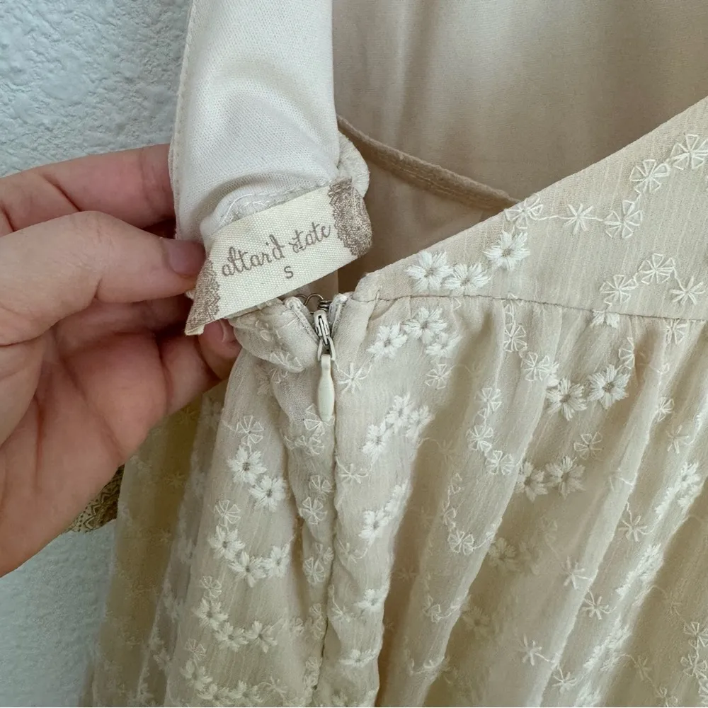 NWT Altar’d State Cream Backless Tiered Midi Floral Lace Dress, Size S - Image 11