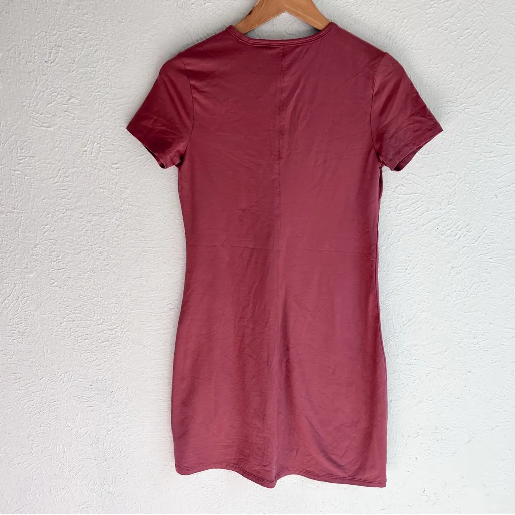 Athleta Essential Tee Dress Lightweight SUPIMA cotton Red Rock Sz XS - Image 3