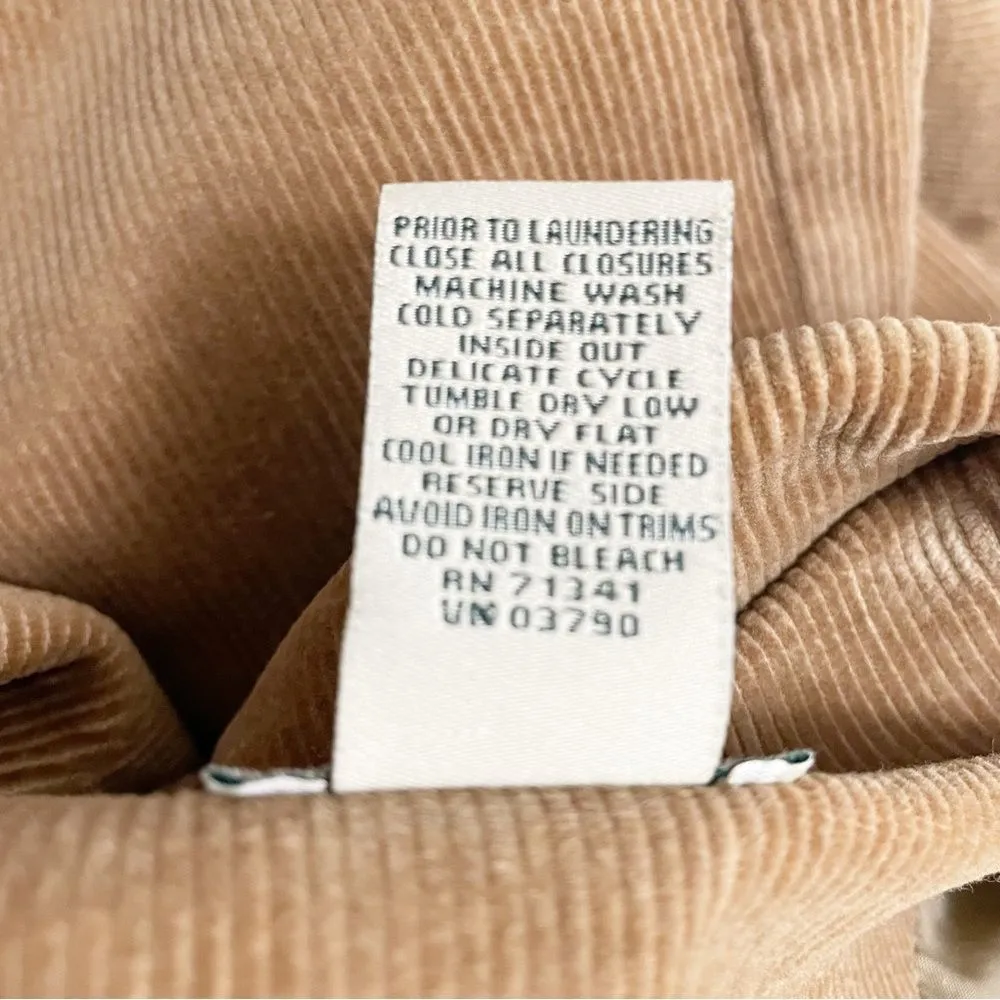 Vintage 1980s L.L. Bean Tan Camel Cotton Corduroy Blazer Jacket Women’s Size 18 Brown - Image 8