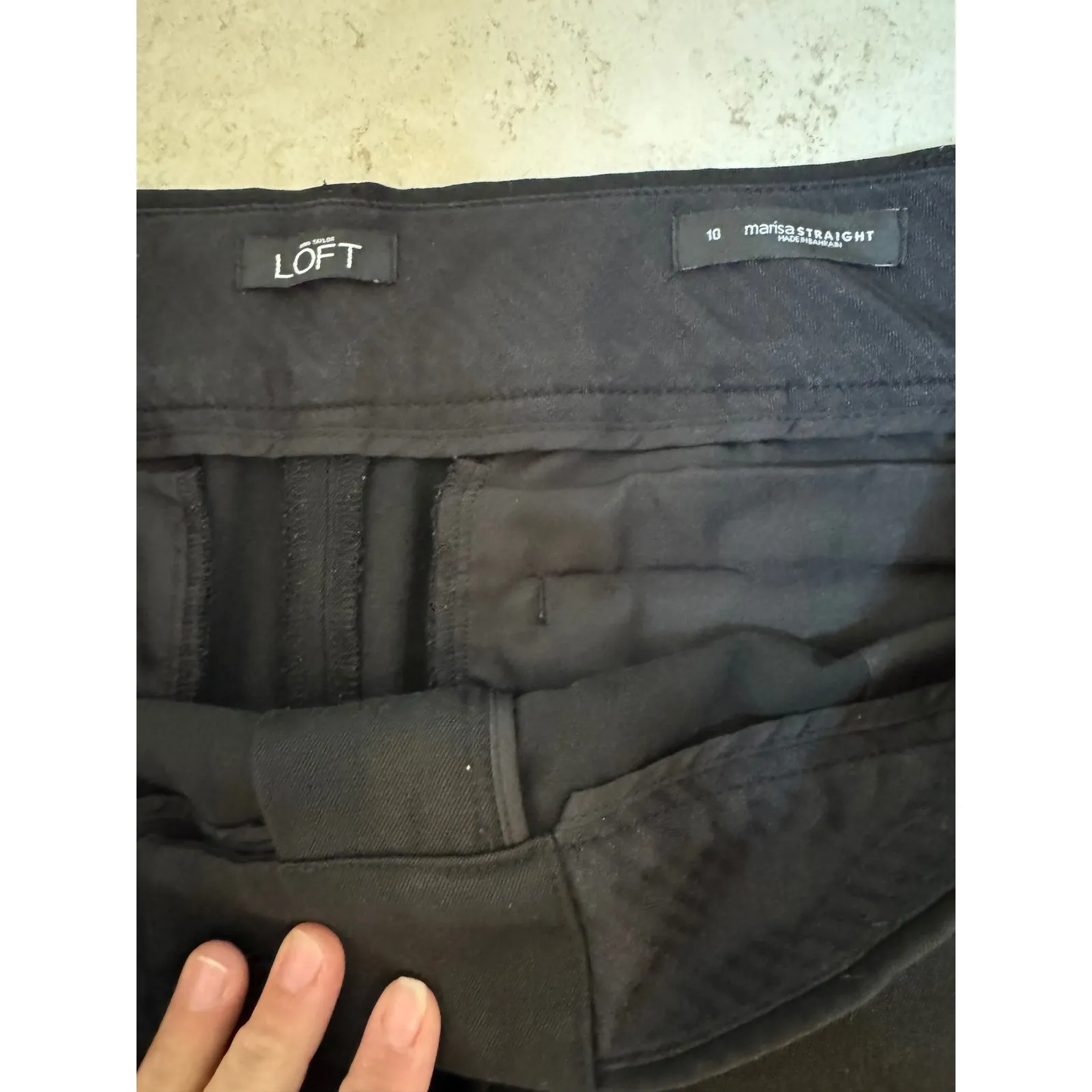 Ann Taylor LOFT Marisa Straight Black Work Pants Size 10 - Image 4