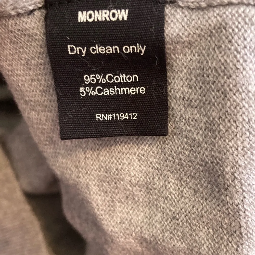 MONROW “NAKITA” CAMOUFLAGE CASHMERE BLEND SWEATER | XS Gray - Image 4