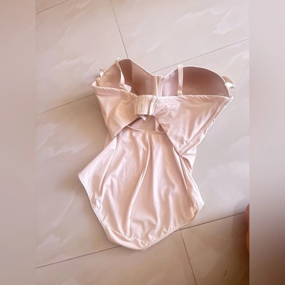 Womens Body Briefer 40D Firm Control Strapless Nude Shapewear FL1256 - Image 11