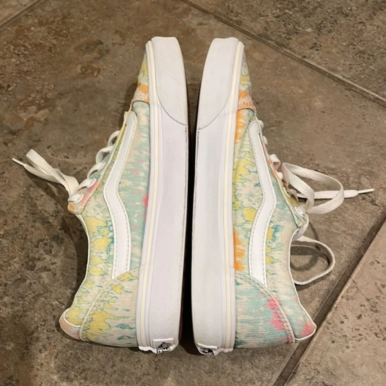 Vans Ward Lo Psychedelic Pastel Tie Dye Low Top Sneaker Shoes Womens Size 8.5 - Image 4