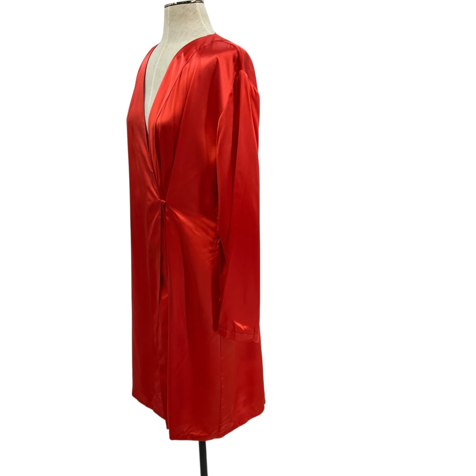 La Perla Silk Robe Red Orange Size US Large - Image 5