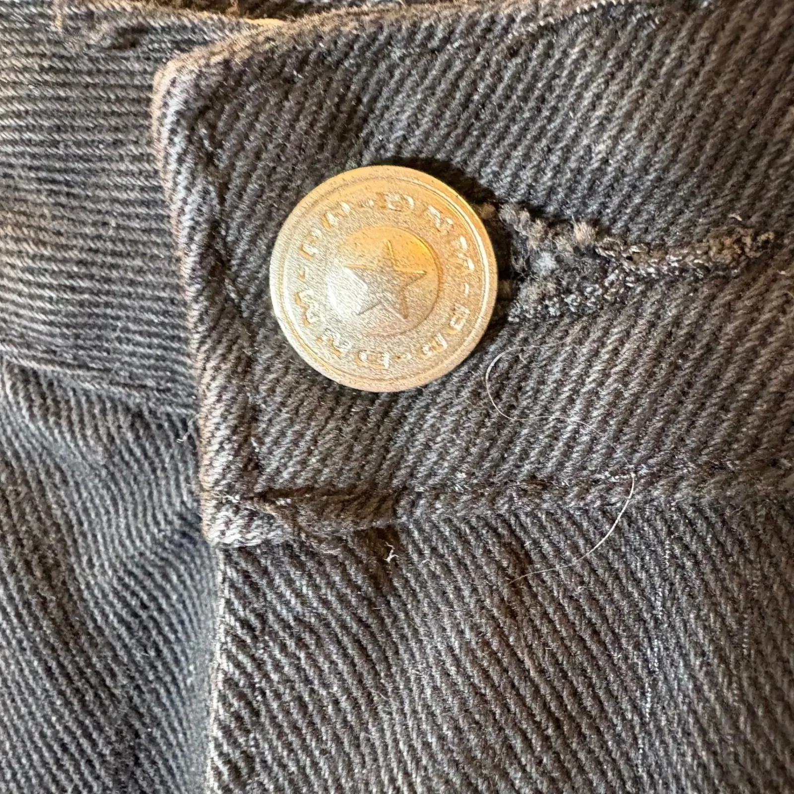 Princess Polly Black Denim Cut Off Distressed High Waisted Shorts Size 6 - Image 2