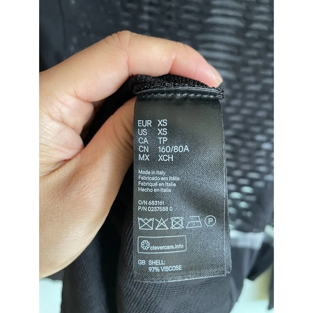 Alexander Wang X H&M Black Long Sleeve Top W/ Perforated Mesh Detailing XS - Image 6