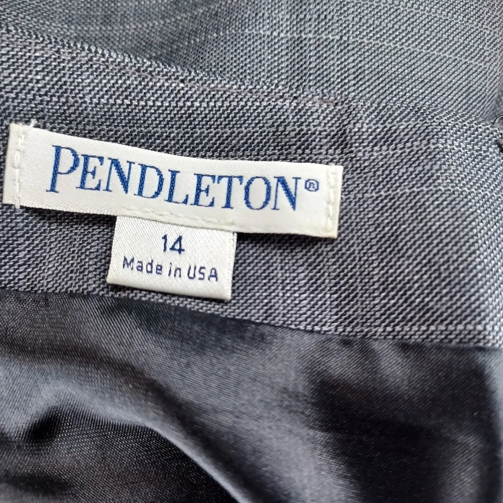 Pendleton Gray Pencil Minimalist Skirt Knee-Length Size 14 - Image 10