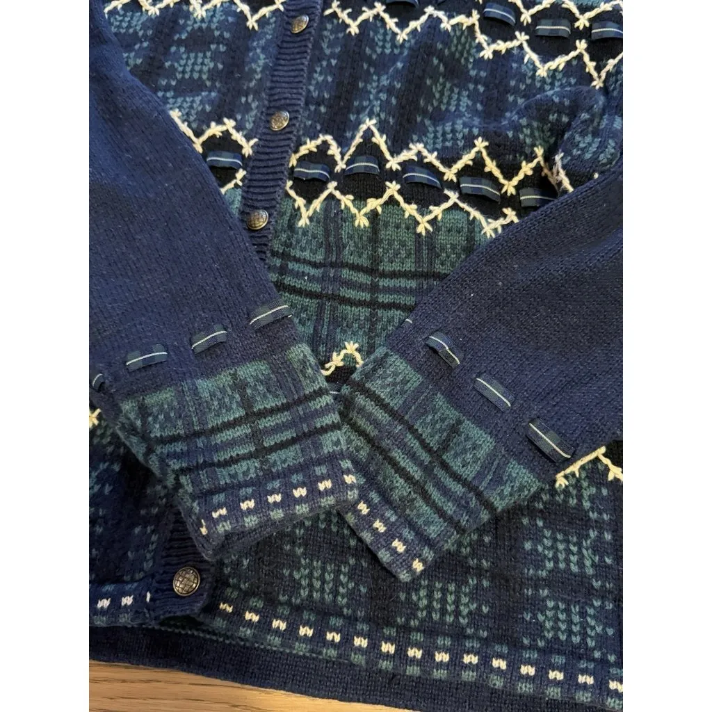 Christopher & Banks Hand Embroidered Cardigan‎ Sweater Holiday Vintage Festive M Size M - Image 10