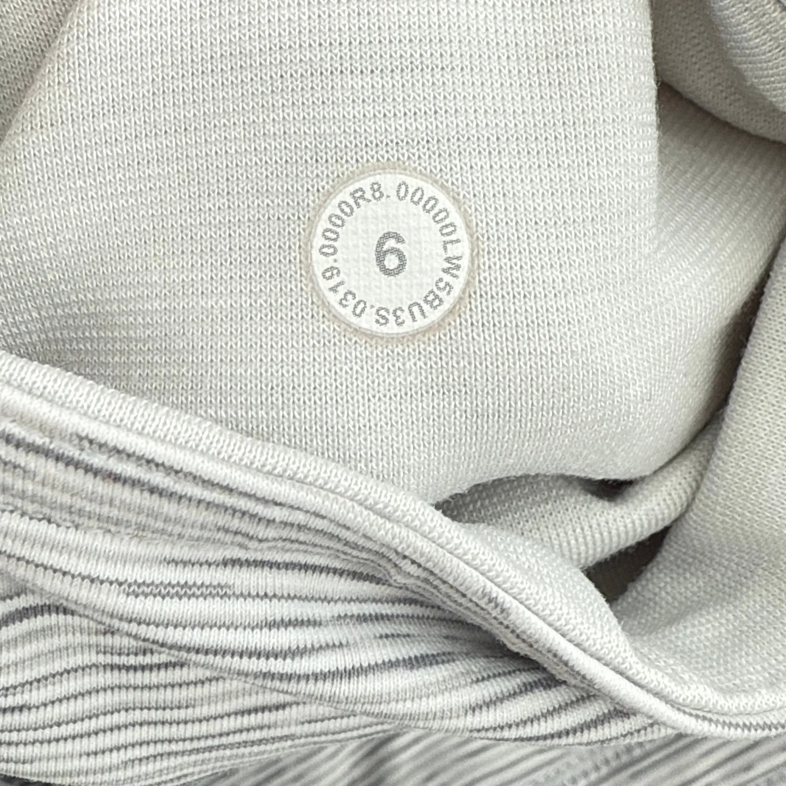 Lululemon Train Times 25" Leggings Size 6 Gray White Striped‎ High Rise Yoga - Image 9