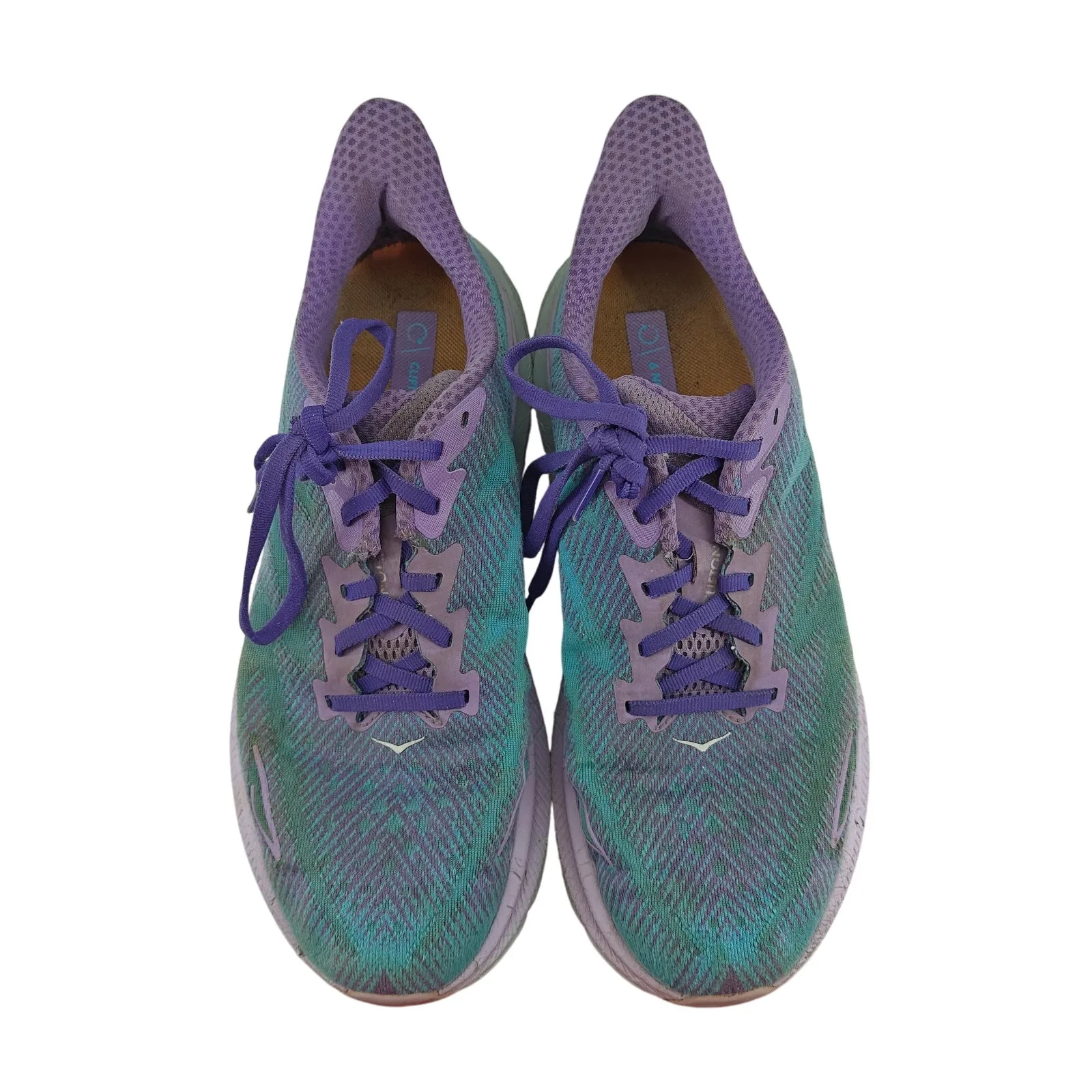 Hoka One One Clifton 9 Sneakers Women Running Shoes Blue Purple Athletic 9.5B Size 9.5 - Image 7
