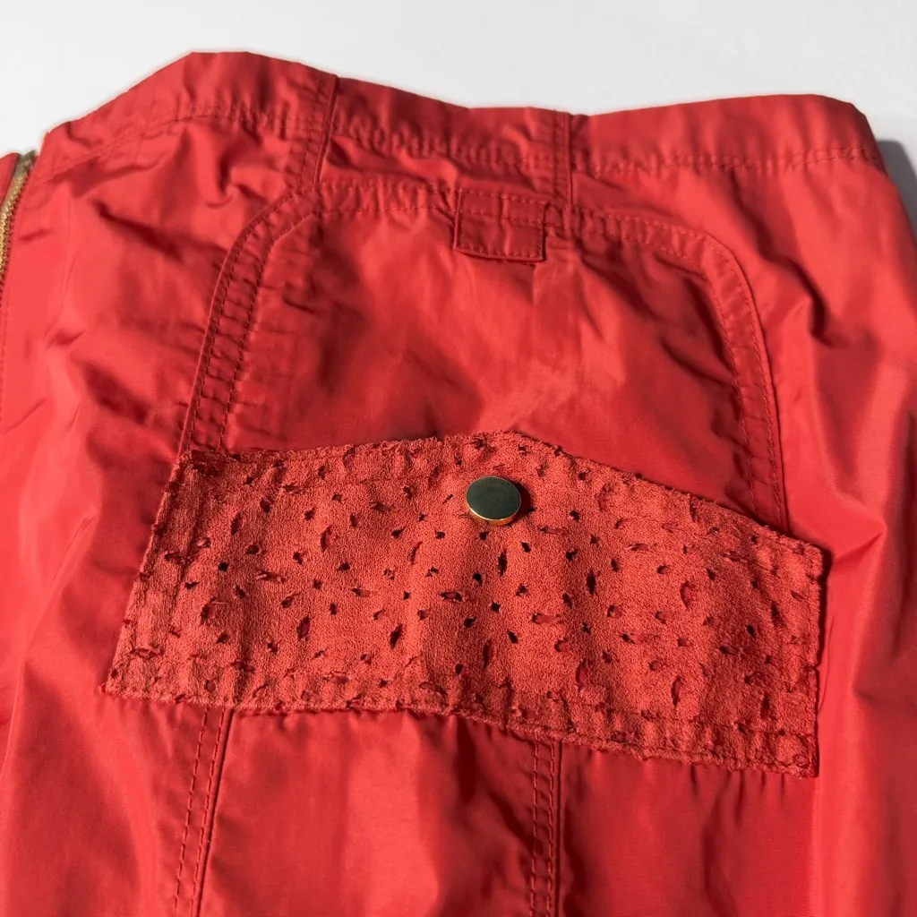 Chico’s Zenergy Windbreaker Jacket Large Laser Cut Detail Burnt Orange Chicos 2 - Image 8