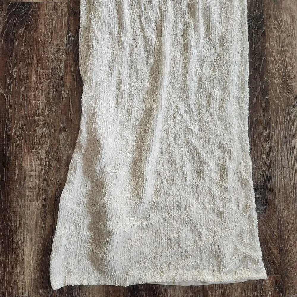 Retrofete Katya Dress in White Sequins Size XXL NWT Spaghetti Straps Sleeveless - Image 10