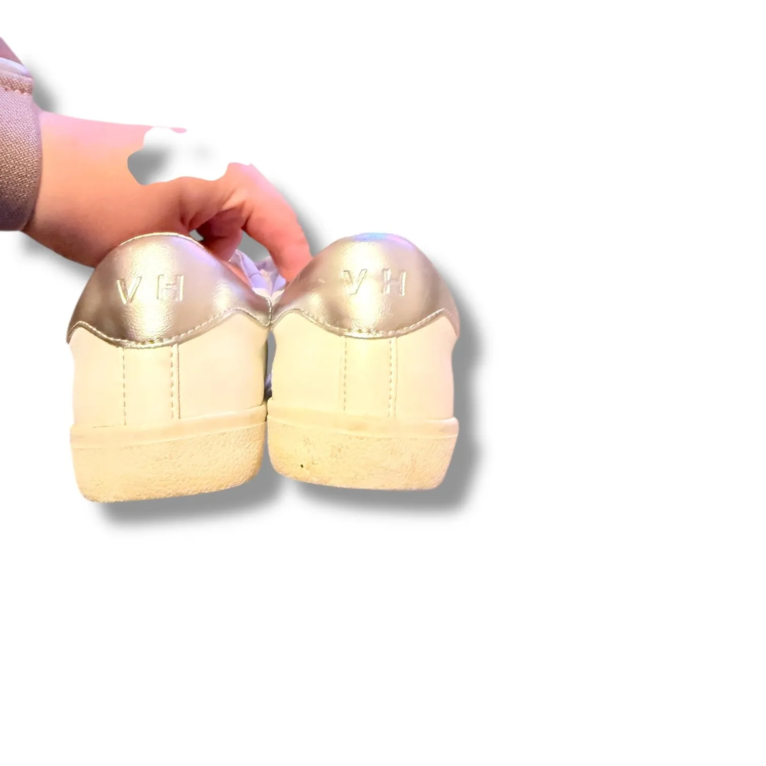 Vintage Havana Glitter Star Sneakers Size 9.5 White Leather Low Top Casual - Image 7