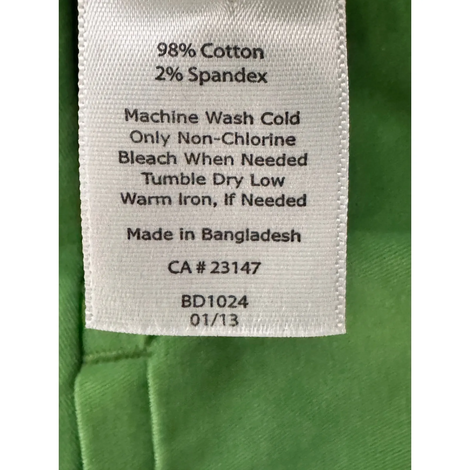 Talbots Women's Green Flat Front Shorts Size 16 Cotton Spandex Casual Everyday - Image 5