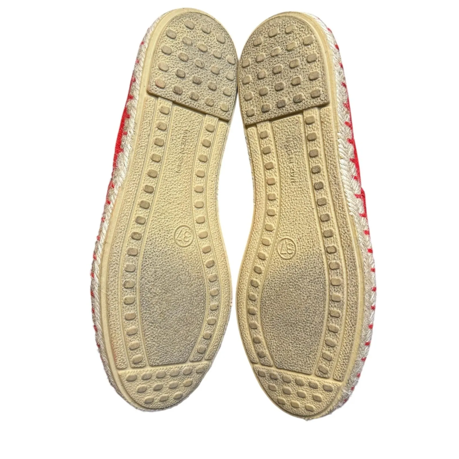 Verbenas Shoes Womens Size 6.5 Red Suede Espadrille Slip On Flats Made In Spain - Image 9