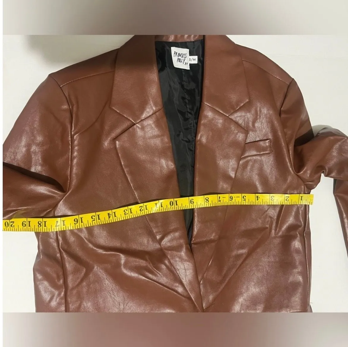 Princess Polly Tan Leather Jacket  - Image 4